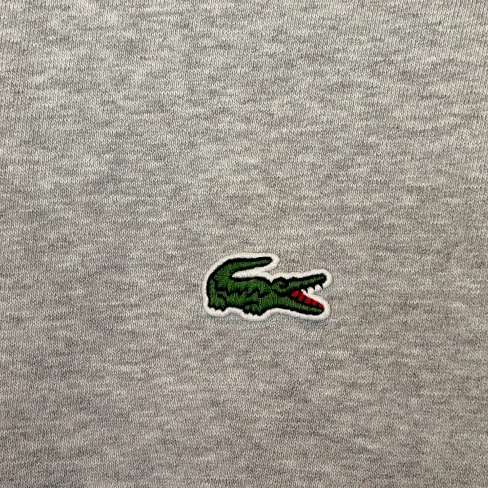 Lacoste Gray Crewneck Colorblock Logo Fleece Sweatshirt Mens 4 Medium Sporty